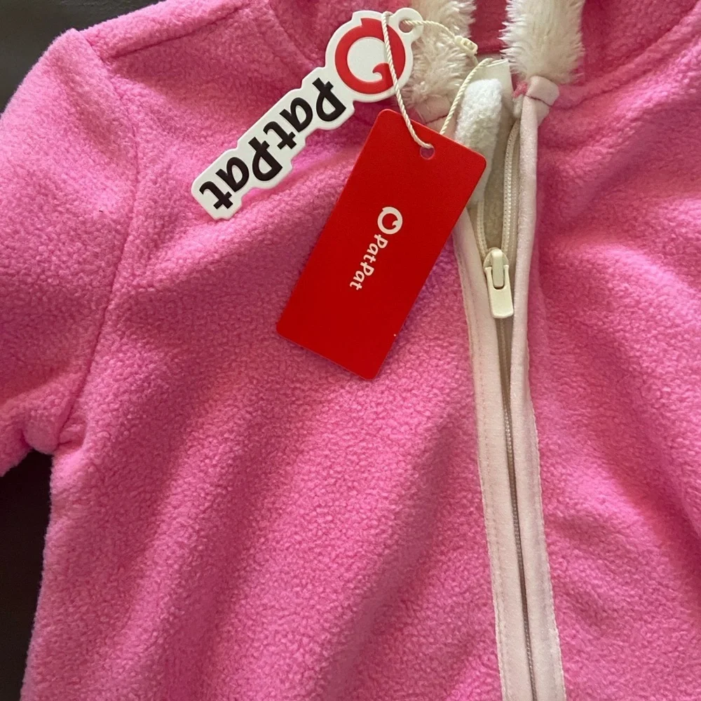 PayPal Pink Bear Hooded Kids One Piece